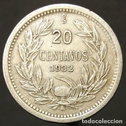 Monedas antiguas de Am&eacute;rica: moneda chile 20 centavos 1932 - Foto 1