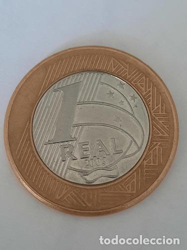 Monedas antiguas de Am&eacute;rica: moneda de 1 real de brasil ano 2003 - Foto 1