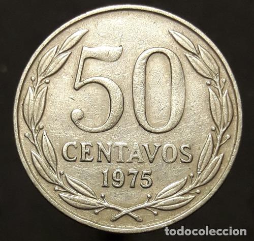 Monedas antiguas de Am&eacute;rica: moneda chile 50 centavos 1975 - Foto 1