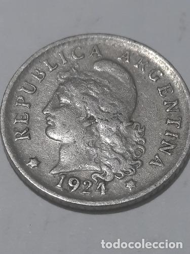 Monedas antiguas de Am&eacute;rica: moneda de argentina de 5 centavo de 1924 - Foto 1