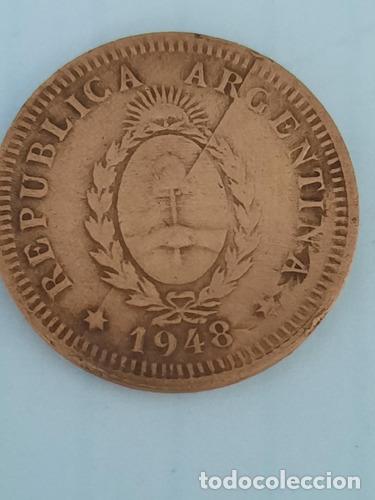 Monedas antiguas de Am&eacute;rica: moneda de argentina de 2 centavos 1948 - Foto 1