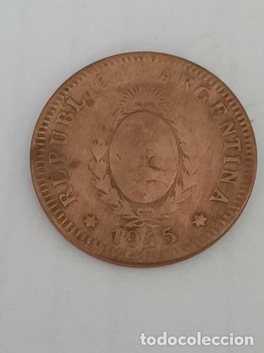 Monedas antiguas de Am&eacute;rica: moneda de argentina de 2 centavos 1945 - Foto 1