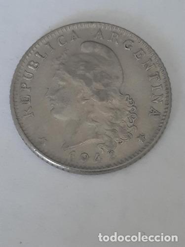 Monedas antiguas de Am&eacute;rica: moneda de argentina de 20 centavos de 1955 - Foto 1