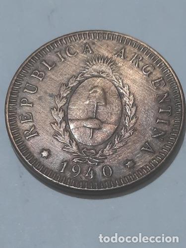Monedas antiguas de Am&eacute;rica: moneda de argentina de 2 centavos de 1940 - Foto 1