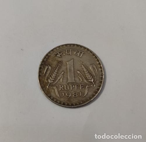 Monedas antiguas de Am&eacute;rica: rupee moneda de india el ano 1981 - Foto 1