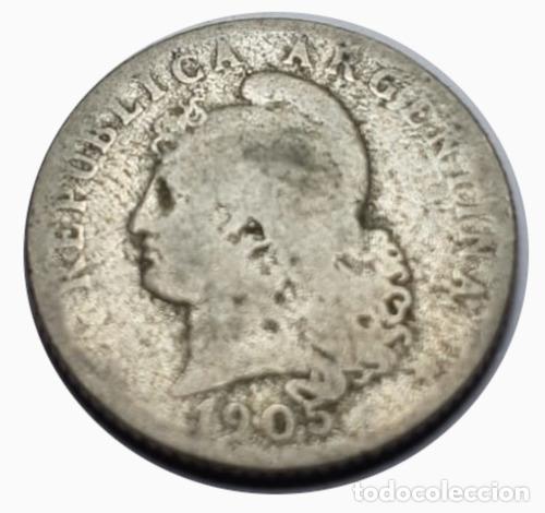 Monedas antiguas de Am&eacute;rica: moneda argentina 1905 20 centavos - Foto 1