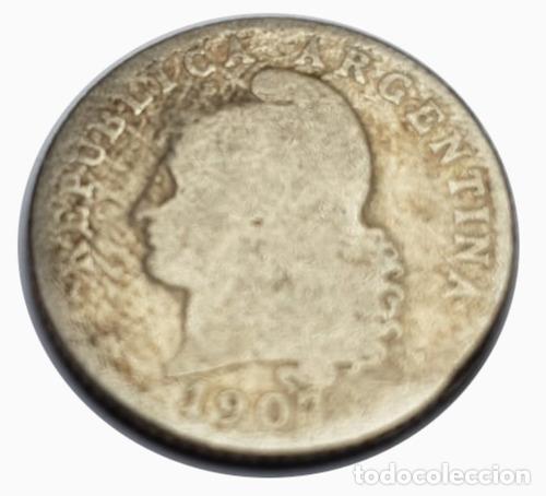 Monedas antiguas de Am&eacute;rica: moneda argentina 1907 20 centavos - Foto 1