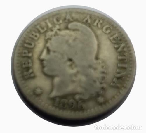 Monedas antiguas de Am&eacute;rica: moneda argentina 1896 5 centavos - Foto 1