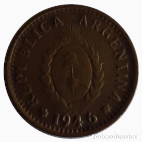 Monedas antiguas de Am&eacute;rica: moneda argentina 1946 1 centavo - Foto 1