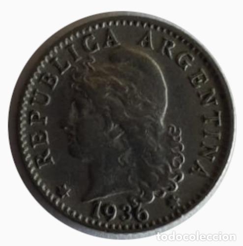 Monedas antiguas de Am&eacute;rica: moneda argentina 1936 5 centavos - Foto 1