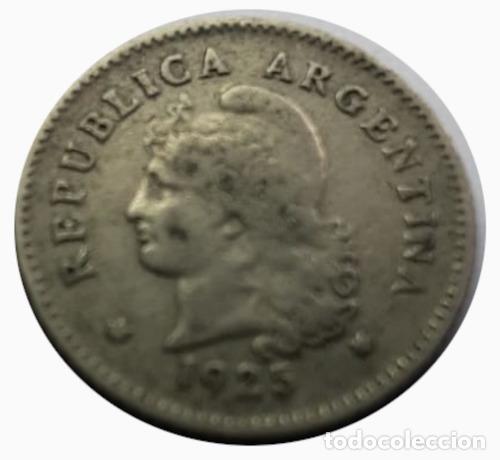 Monedas antiguas de Am&eacute;rica: moneda argentina 1925 10 centavos - Foto 1