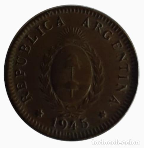 Monedas antiguas de Am&eacute;rica: moneda argentina 1945 2 centavos - Foto 1