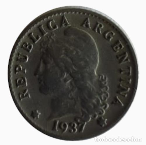 Monedas antiguas de Am&eacute;rica: moneda argentina 1937 5 centavos - Foto 1