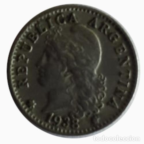 Monedas antiguas de Am&eacute;rica: moneda argentina 1938 5 centavos - Foto 1