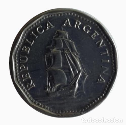 Monedas antiguas de Am&eacute;rica: moneda argentina 1962 5 pesos - Foto 1