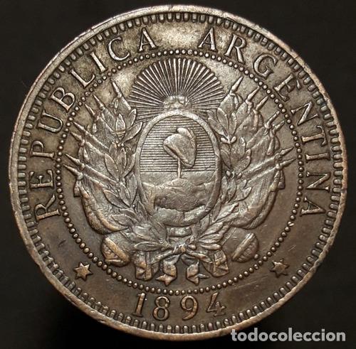 Monedas antiguas de Am&eacute;rica: moneda argentina 2 centavos 1894 - Foto 1