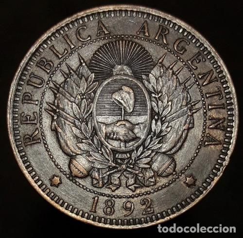 Monedas antiguas de Am&eacute;rica: moneda argentina 2 centavos 1892 - Foto 1