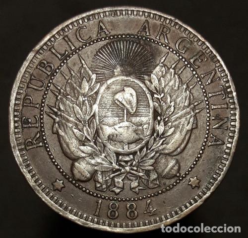 Monedas antiguas de Am&eacute;rica: moneda argentina 2 centavos 1884 - Foto 1