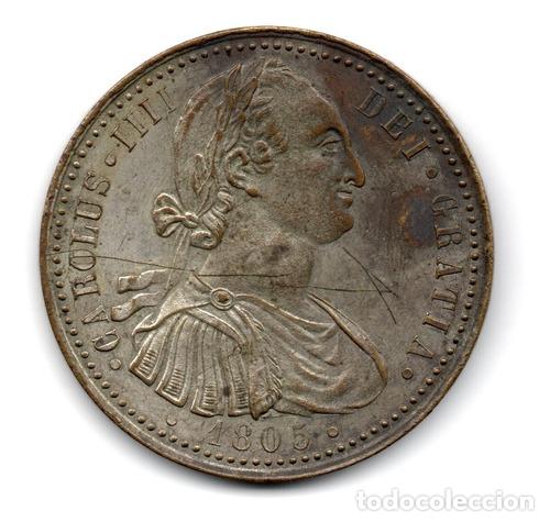 Monedas antiguas de Am&eacute;rica: boton gauchesco sxix carlos iv modulo 8 reales paris tw8w