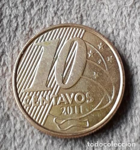 Monedas antiguas de Am&eacute;rica: moneda de 10 centavos ano 2011 de brasil - Foto 1
