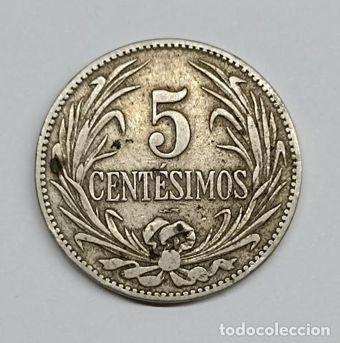 Monedas antiguas de Am&eacute;rica: moneda 5 centesimos uruguay 1924 - Foto 1