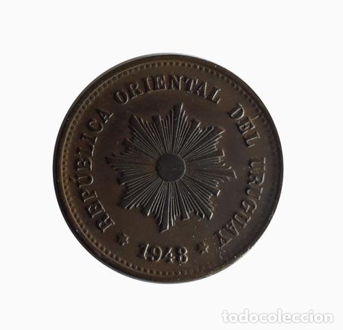 Monedas antiguas de Am&eacute;rica: moneda uruguay 1948 5 centimos - Foto 1