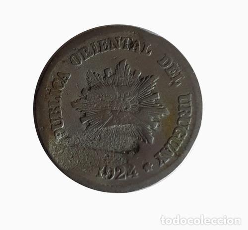 Monedas antiguas de Am&eacute;rica: moneda uruguay 1924 2 centimos - Foto 1