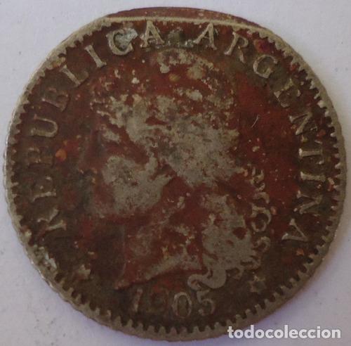 Monedas antiguas de Am&eacute;rica: argentina 5 centavos 1905 - Foto 1