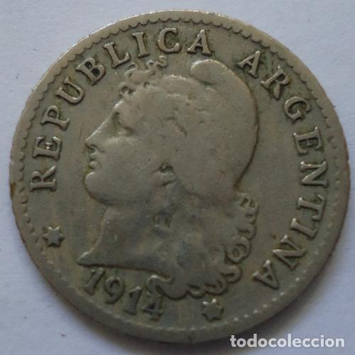 Monedas antiguas de Am&eacute;rica: argentina 5 centavos 1914 - Foto 1