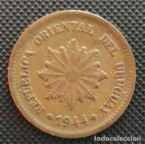 Monedas antiguas de Am&eacute;rica: uruguay moneda 2 centimos ano 1944 vf - Foto 1