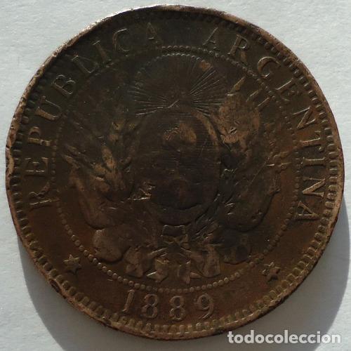 Monedas antiguas de Am&eacute;rica: argentina 2 centavos 1889 c - Foto 1