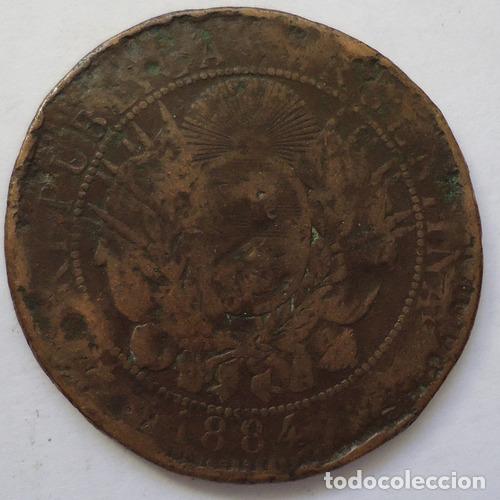 Monedas antiguas de Am&eacute;rica: argentina 2 centavos 1884 c - Foto 1