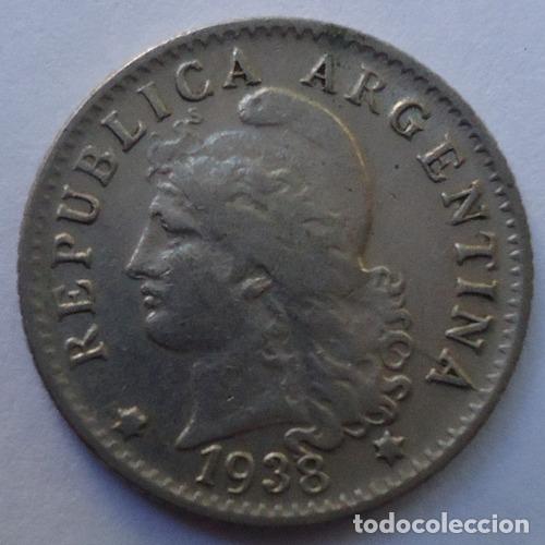 Monedas antiguas de Am&eacute;rica: argentina 5 centavos 1938 - Foto 1