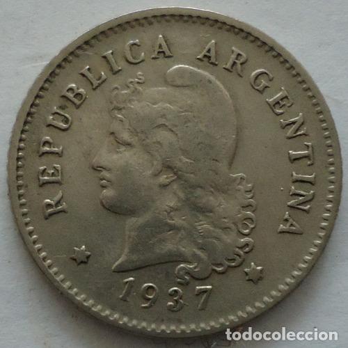 Monedas antiguas de Am&eacute;rica: argentina 10 centavos 1937 - Foto 1