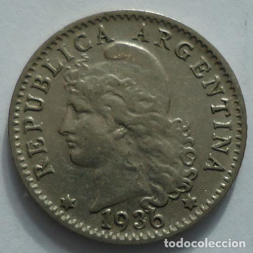 Monedas antiguas de Am&eacute;rica: argentina 5 centavos 1936 - Foto 1