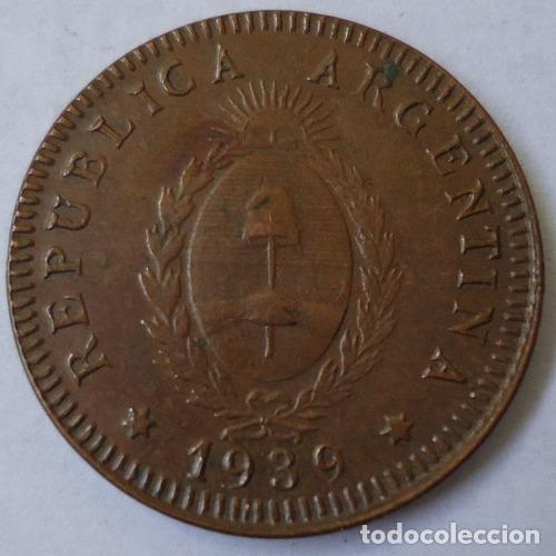 Monedas antiguas de Am&eacute;rica: argentina 2 centavos 1939 - Foto 1