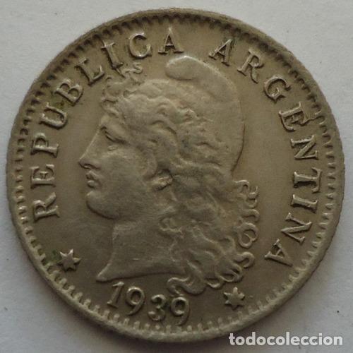 Monedas antiguas de Am&eacute;rica: argentina 5 centavos 1939 - Foto 1