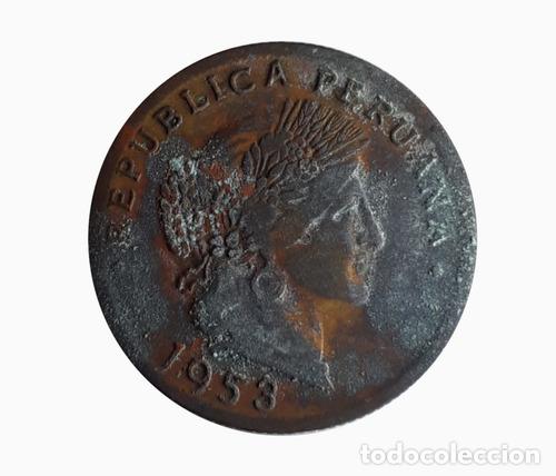 Monedas antiguas de Am&eacute;rica: moneda peru 1953 20 centavos - Foto 1