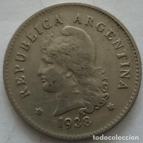 Monedas antiguas de Am&eacute;rica: argentina 10 centavos 1938 - Foto 1