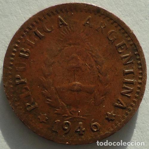 Monedas antiguas de Am&eacute;rica: argentina 1 centavo 1946 - Foto 1