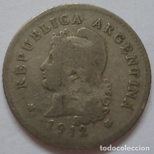 Monedas antiguas de Am&eacute;rica: argentina 10 centavos 1912 - Foto 1