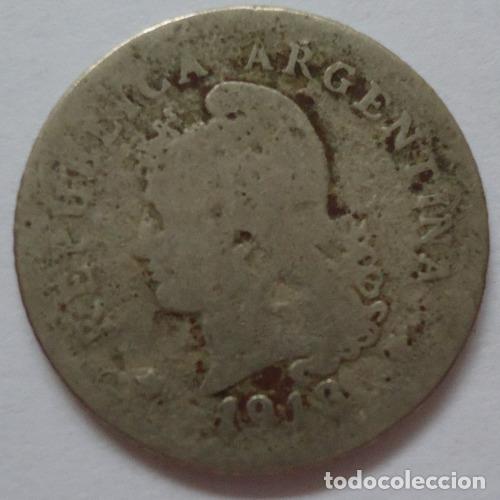Monedas antiguas de Am&eacute;rica: argentina 10 centavos 1918 - Foto 1