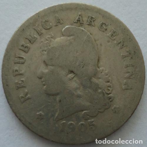 Monedas antiguas de Am&eacute;rica: argentina 10 centavos 1905 b - Foto 1