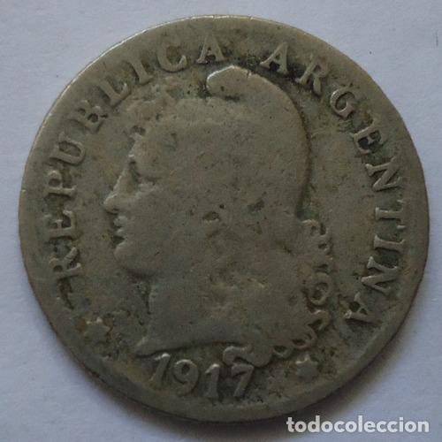 Monedas antiguas de Am&eacute;rica: argentina 5 centavos 1917 b - Foto 1