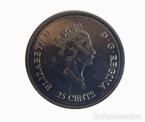 Monedas antiguas de Am&eacute;rica: moneda canada 2000 25 centavos - Foto 1
