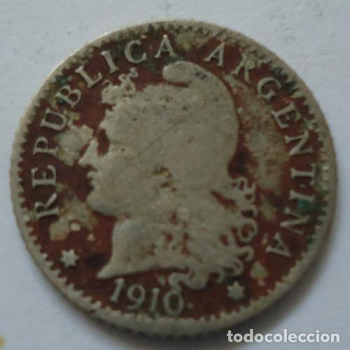 Monedas antiguas de Am&eacute;rica: argentina 5 centavos 1910 - Foto 1