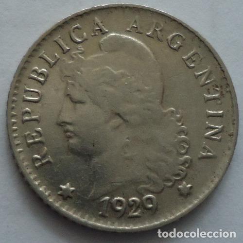 Monedas antiguas de Am&eacute;rica: argentina 5 cent 1929 - Foto 1