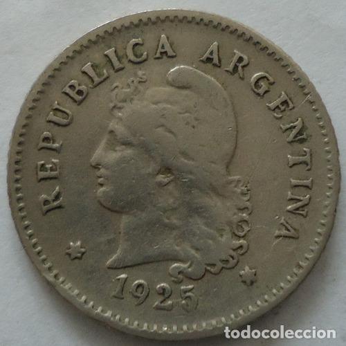 Monedas antiguas de Am&eacute;rica: argentina 10 centavos 1925 - Foto 1