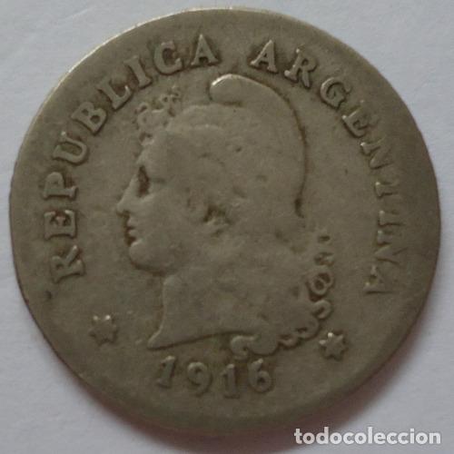 Monedas antiguas de Am&eacute;rica: argentina 10 centavos 1916 - Foto 1