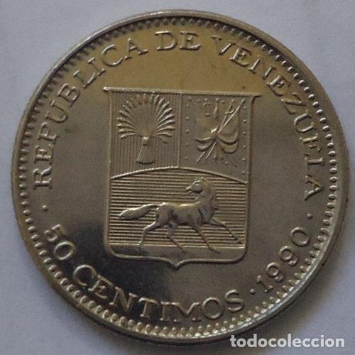 Monedas antiguas de Am&eacute;rica: venezuela 50 centavos 1990 - Foto 1